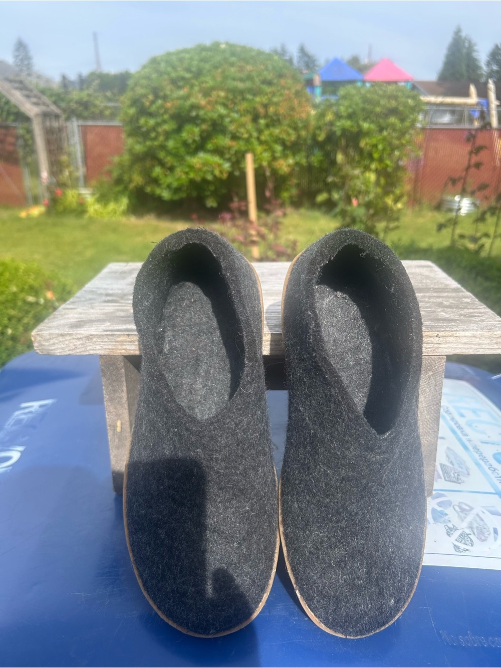 Glerups Women’s Black Slip On Wool Slipper With Honey Rubber Bottom Sz 38/7.5US - Picture 10 of 14